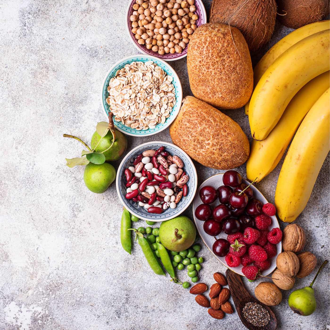 verschiedene pflanzliche Lebensmittel, ballaststoffreiche ernährung, verdauung anregen, verstopfung hausmittel