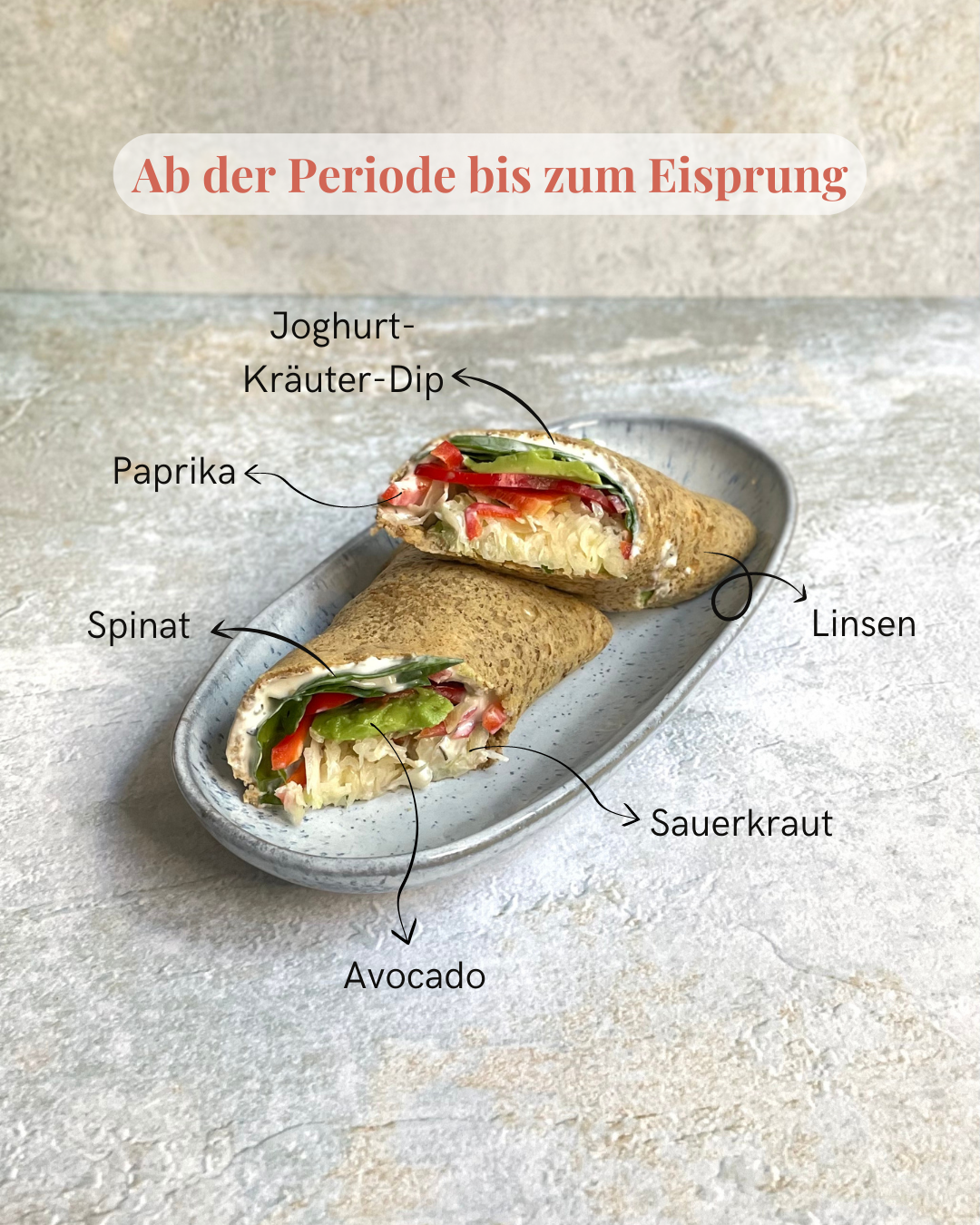 zyklusfood linsen wrap lutealphase
