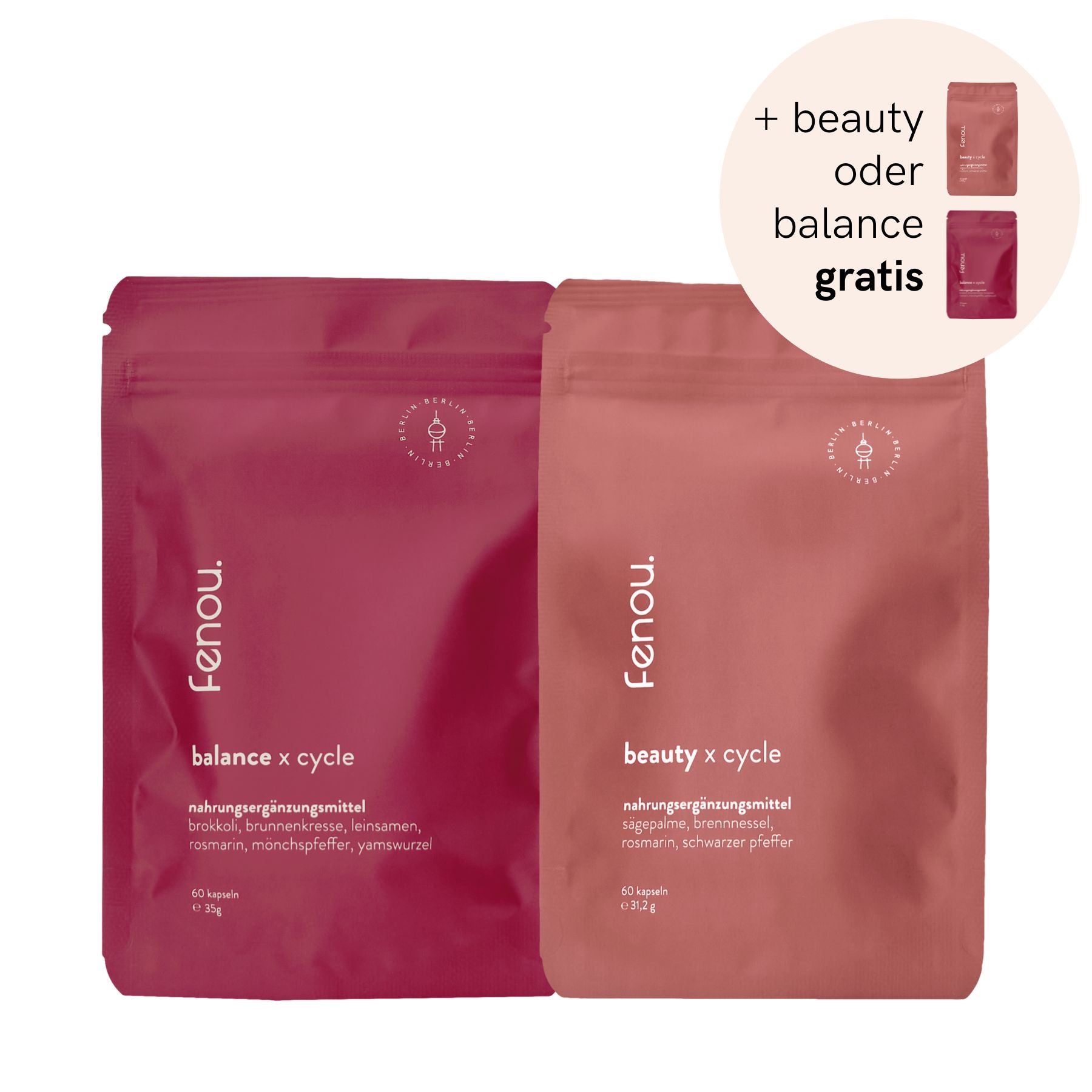super hormones bundle von fenou mit balance x cycle und beauty cycle