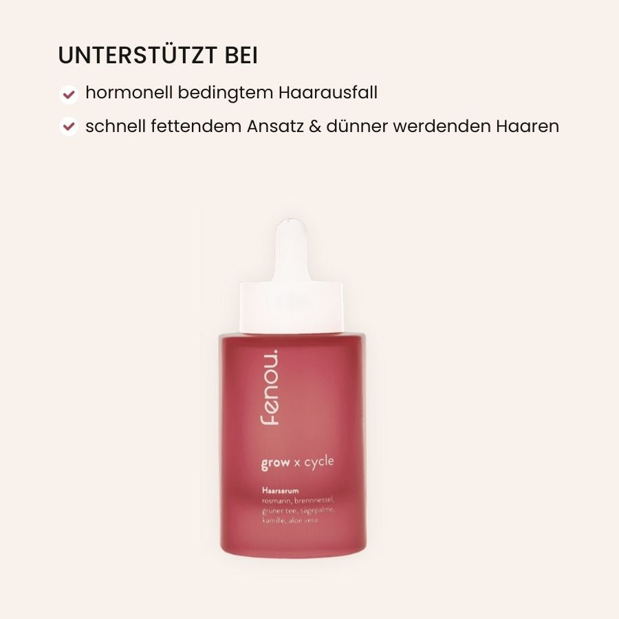 eine Flasche fenou grow Haarserum