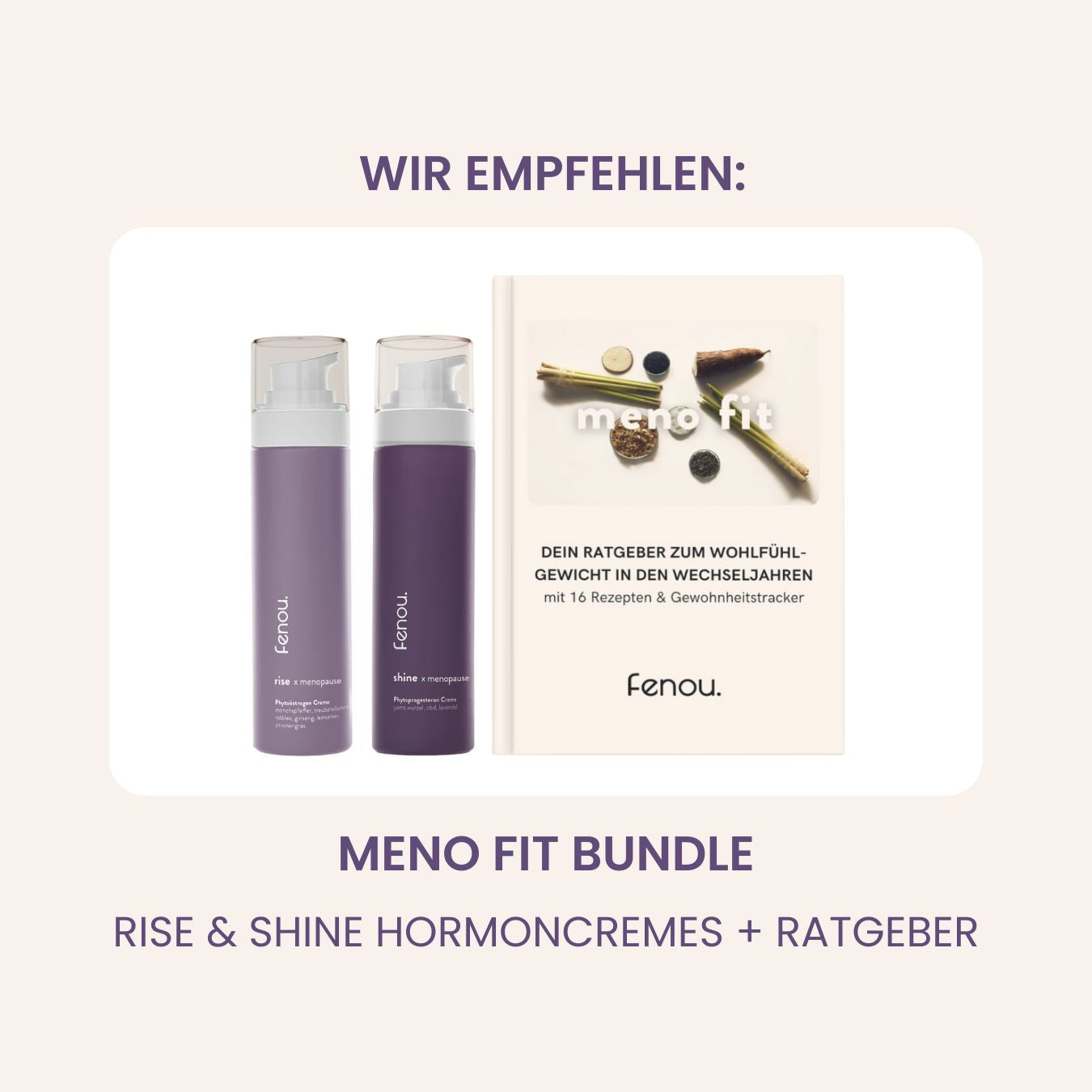 meno fit Bundle aus fenou rise & shine sowie einem Ratgeber