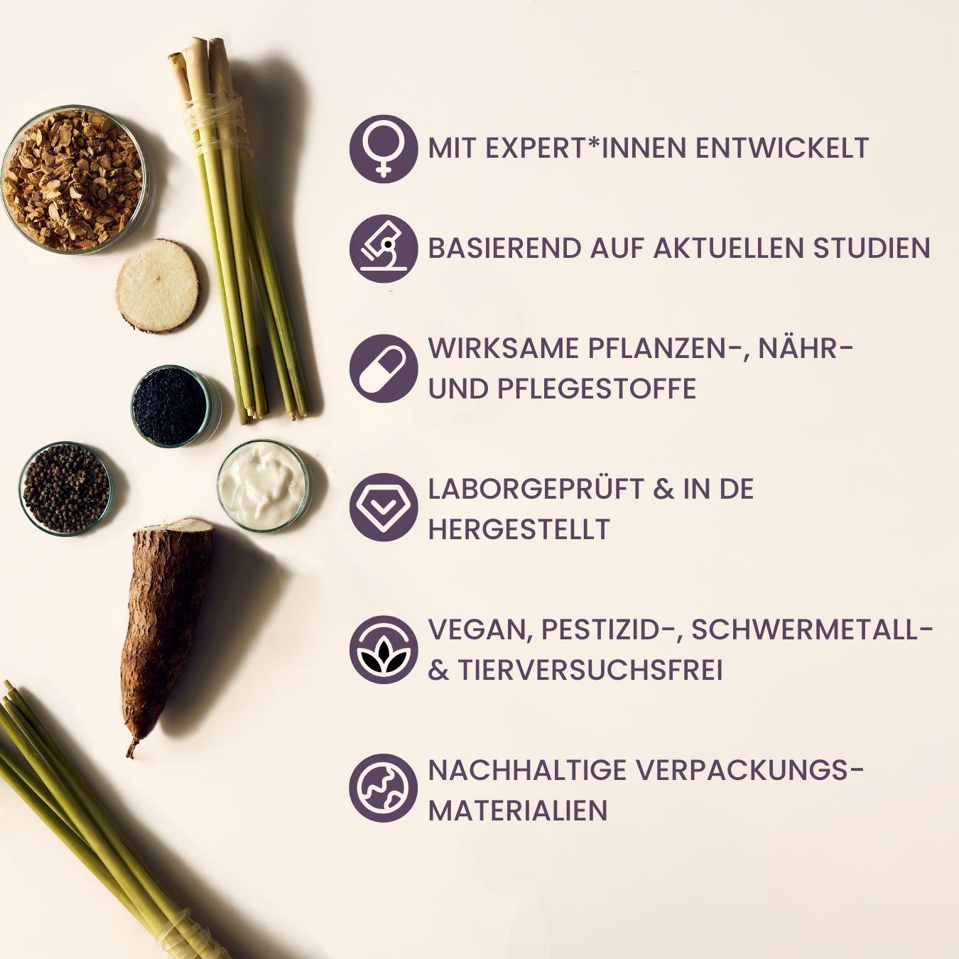 menopause bundle Inhaltsstoffe Zitronengras Yamswurzel