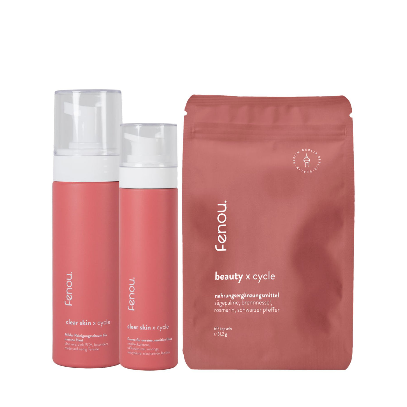 Produktbild acne prone skin bundle, fenou, bei hormonell bedingten Hautunreinheiten, Acne tarda