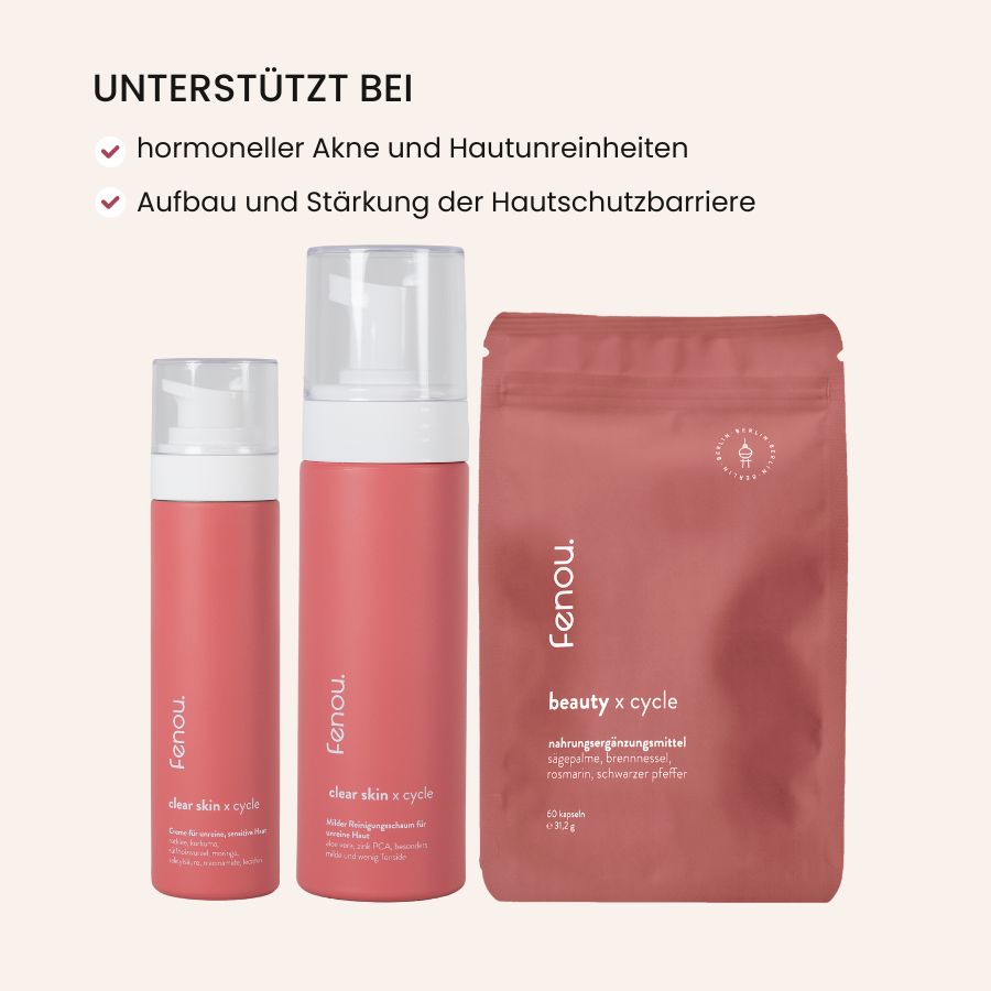 Produktbild acne prone skin bundle, fenou, bei hormonell bedingten Hautunreinheiten, Acne tarda