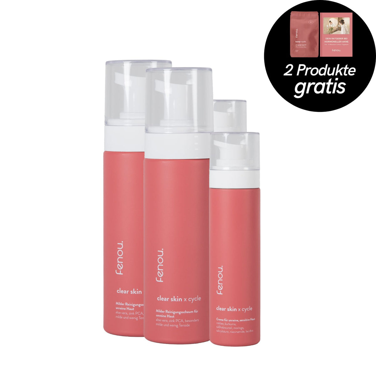 Angebot clear skin Bundle plus beauty und Ratgeber gratis, hormonelle Akne, hormonelle Pickel