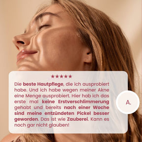 5 Sterne Bewertung des clear skin Bundle