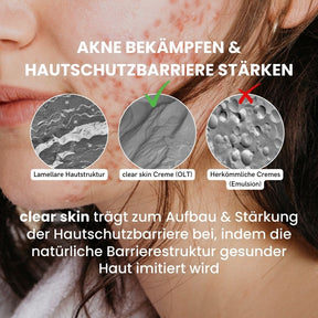 Infographik über Hautstruktur und mikroskopische Struktur von Cremes