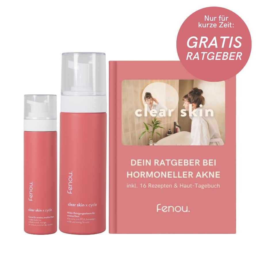 clear skin complete bundle aus clear skin Creme und Reinigungsschaum sowie gratis Ratgeber zu hormoneller Akne