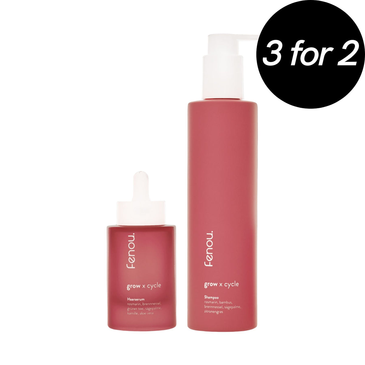 Angebot: wenn du zwei mal das grow hair Bundle kaufst, erhältst du ein weiteres gratis dazu, hormoneller Haarausfall, androgenetischer Haaarausfall