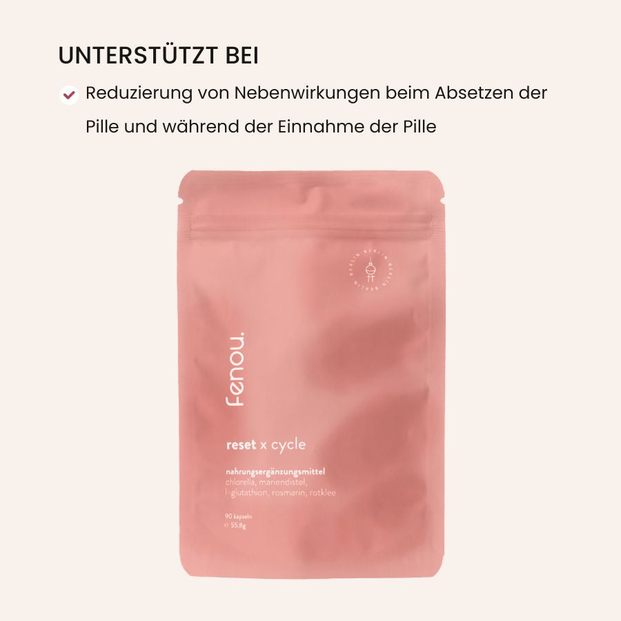 Produktbild reset, Pille absetzen, Akne nach Pille absetzen Erfahrung