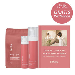 ultimate acne skin bundle mit gratis Ratgeber zu hormoneller Akne