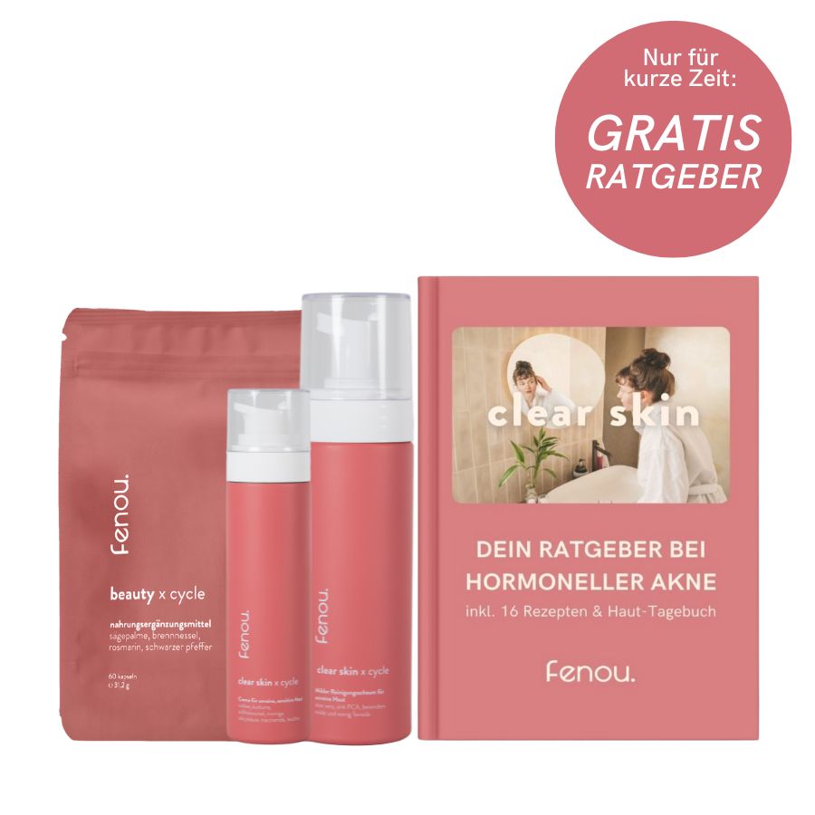 ultimate acne skin bundle mit gratis Ratgeber zu hormoneller Akne
